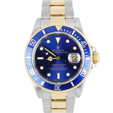 rolex submariner date 16613lb|rolex 16613 blue for sale.